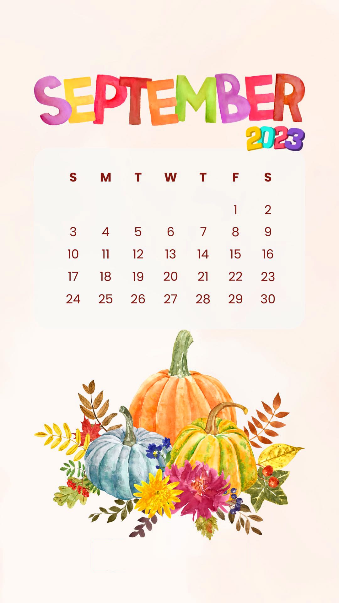 September 2023 Calendar Wallpapers