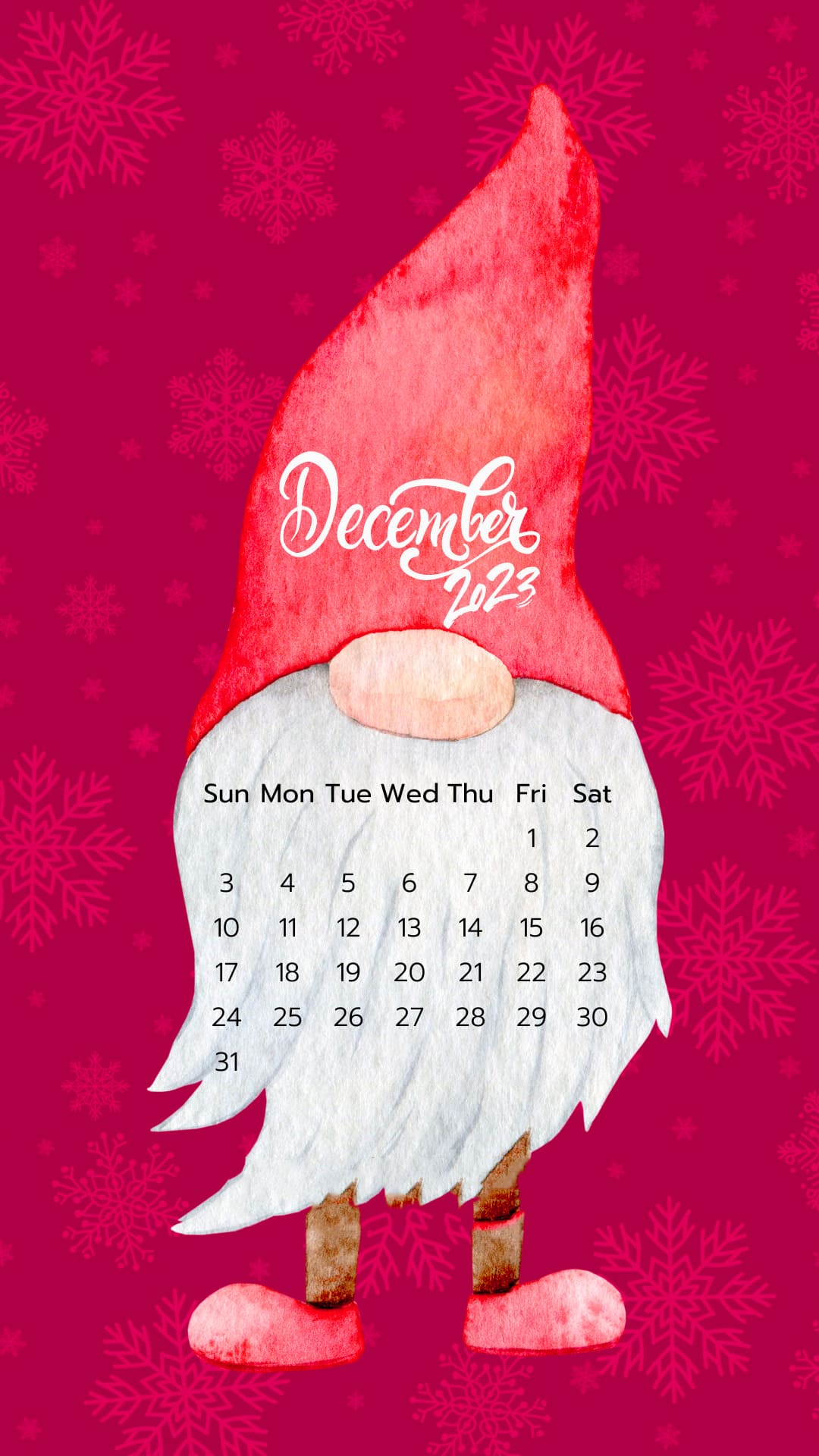 December 2023 Calendar Wallpapers