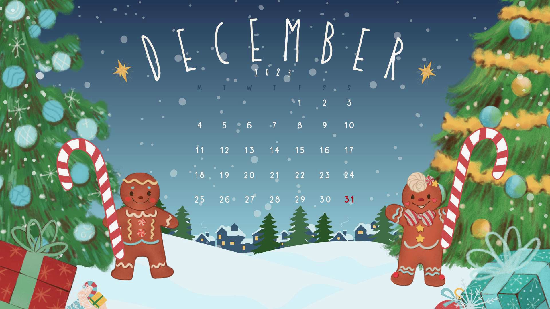 December Calendar 2023 Wallpapers