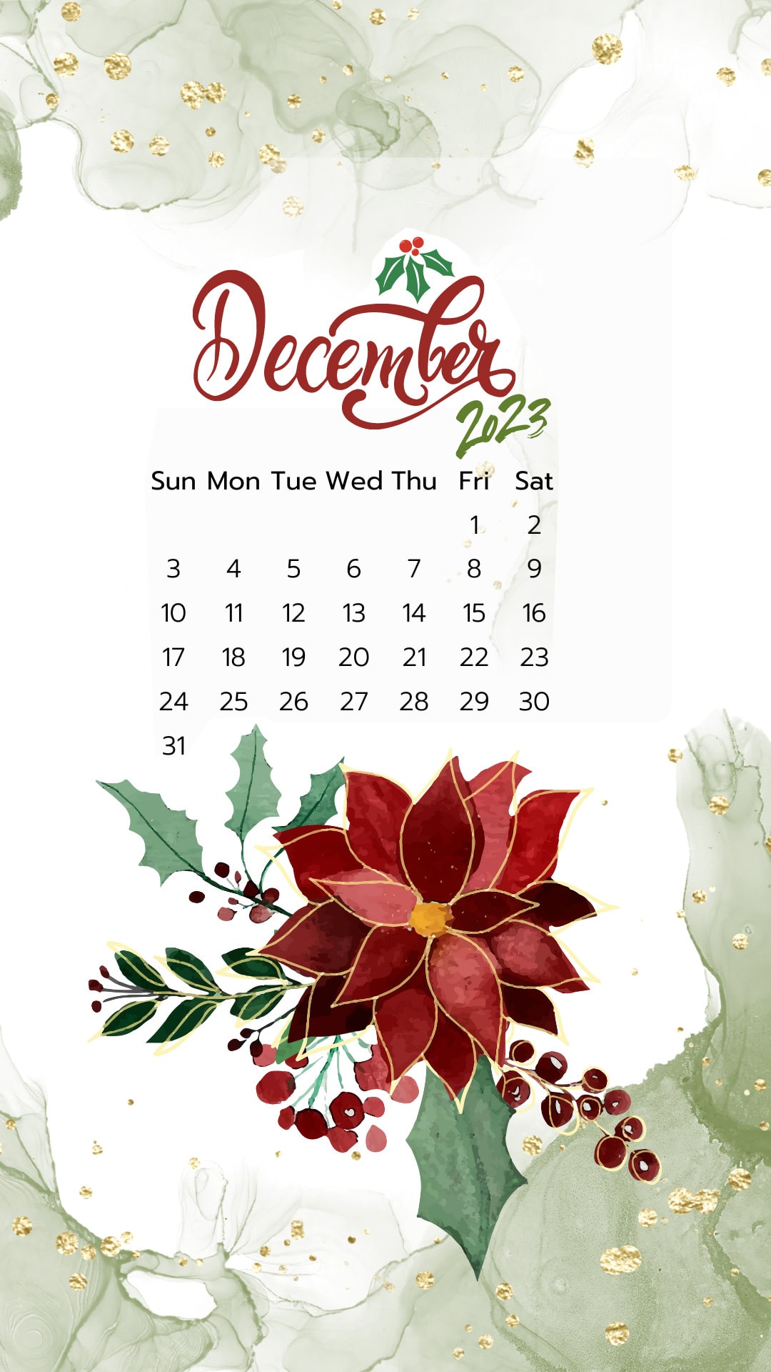 December Calendar 2023 Wallpapers