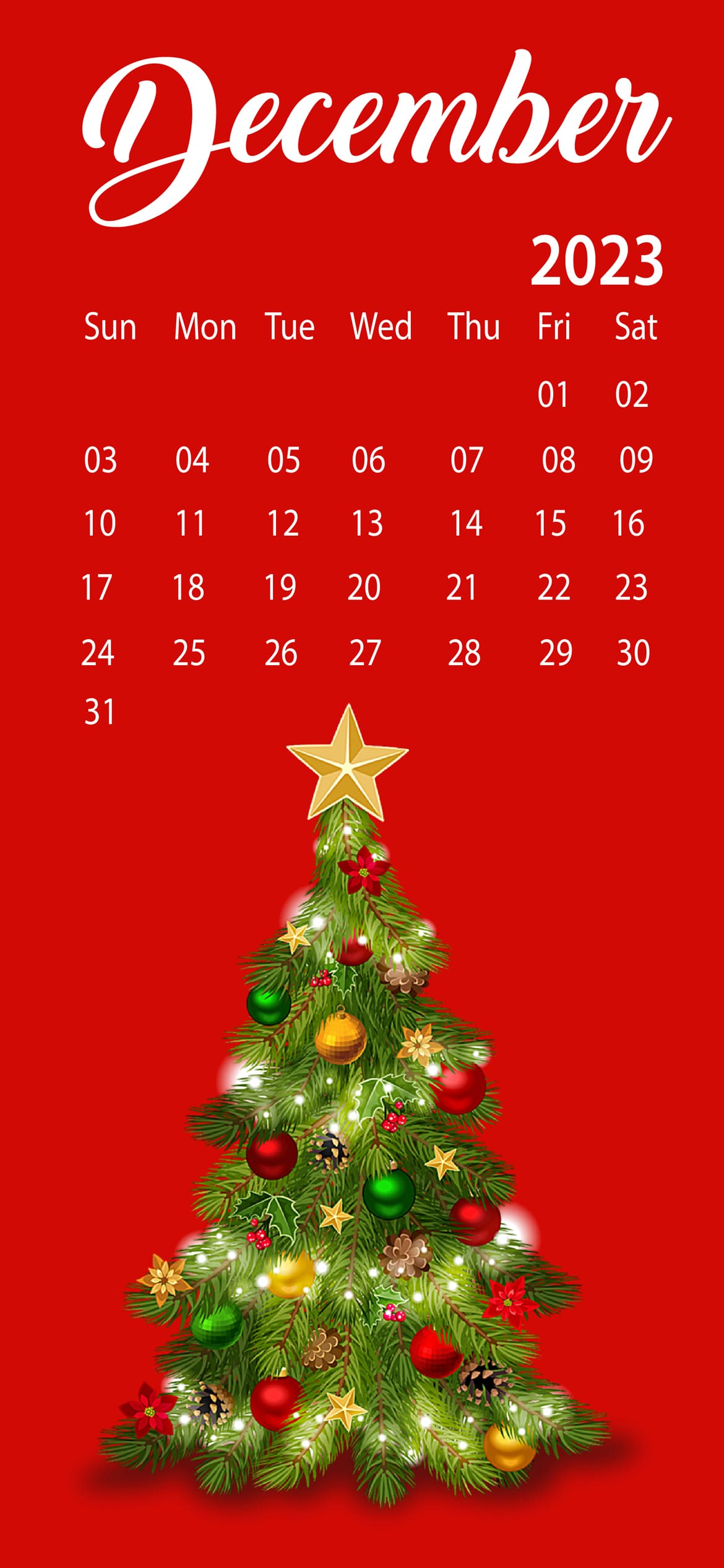 December Calendar 2023 Wallpapers