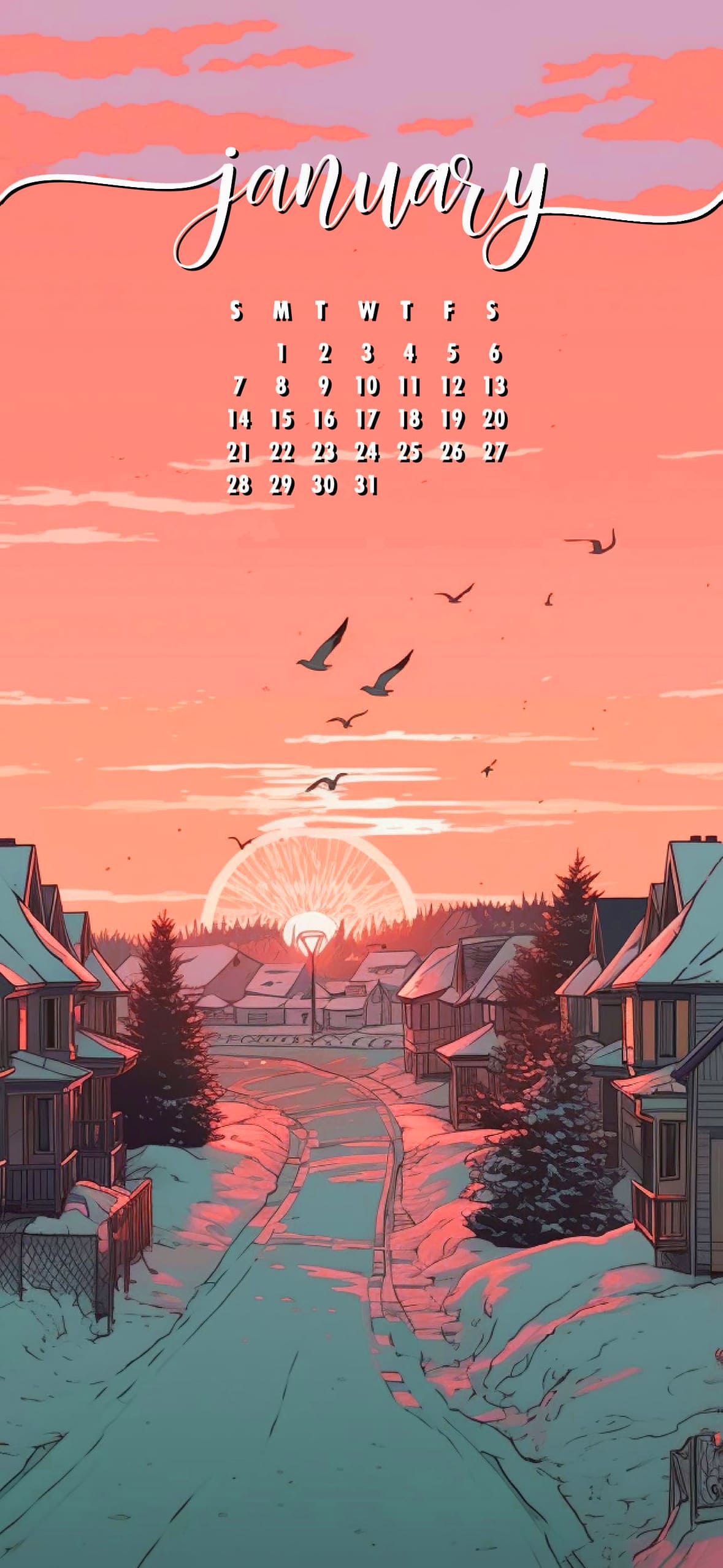 January 2024 Calendar Wallpaper TubeWP