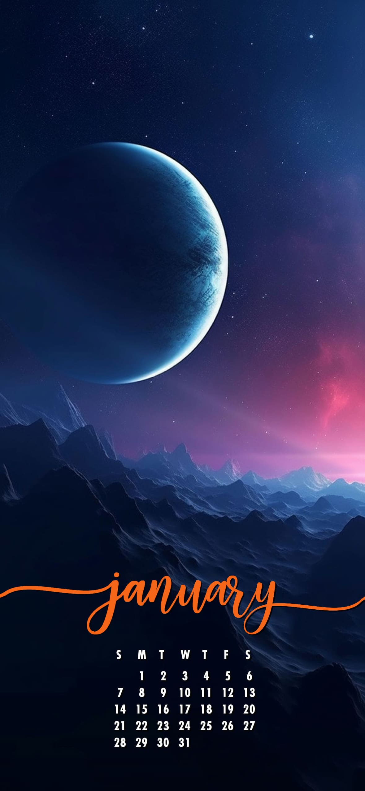 January 2025 Calendar Wallpaper TubeWP