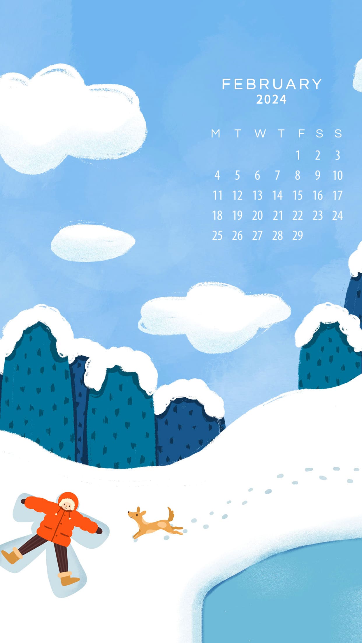 February 2024 Calendar Wallpapers