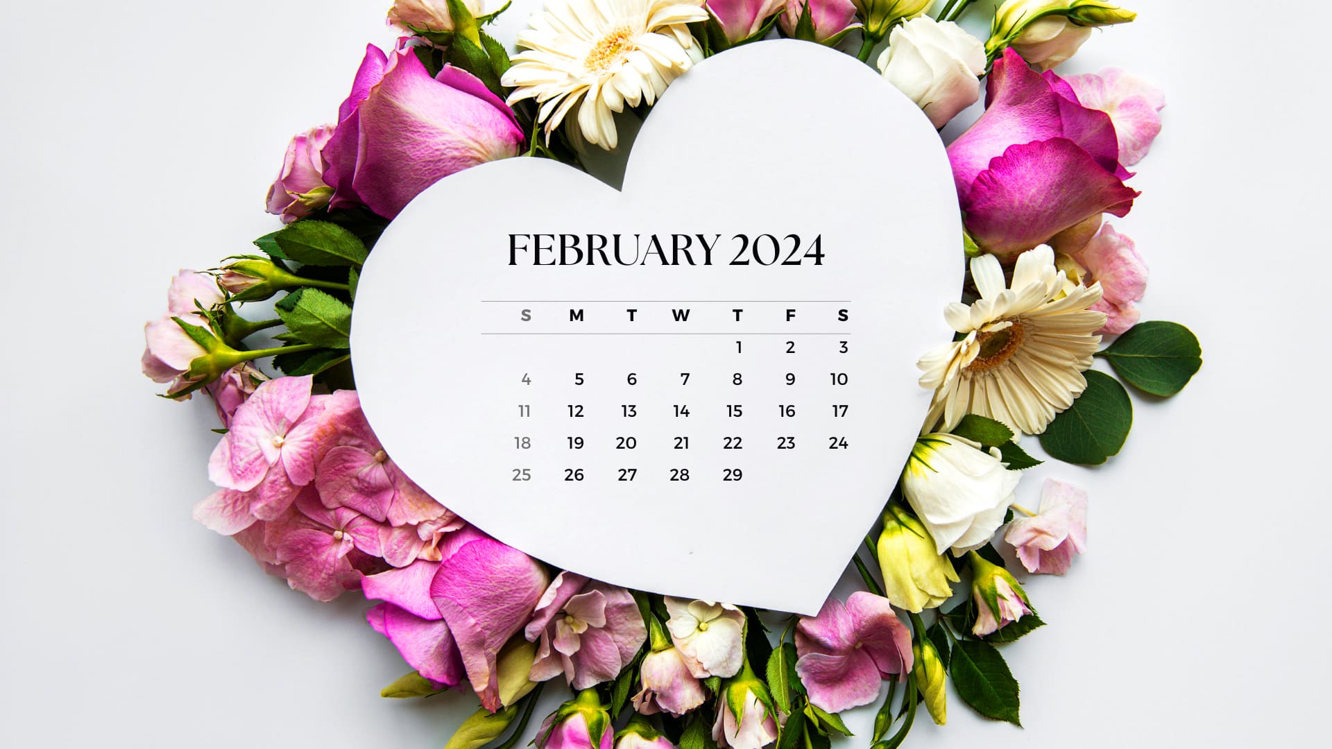 February 2024 Calendar Wallpaper TubeWP