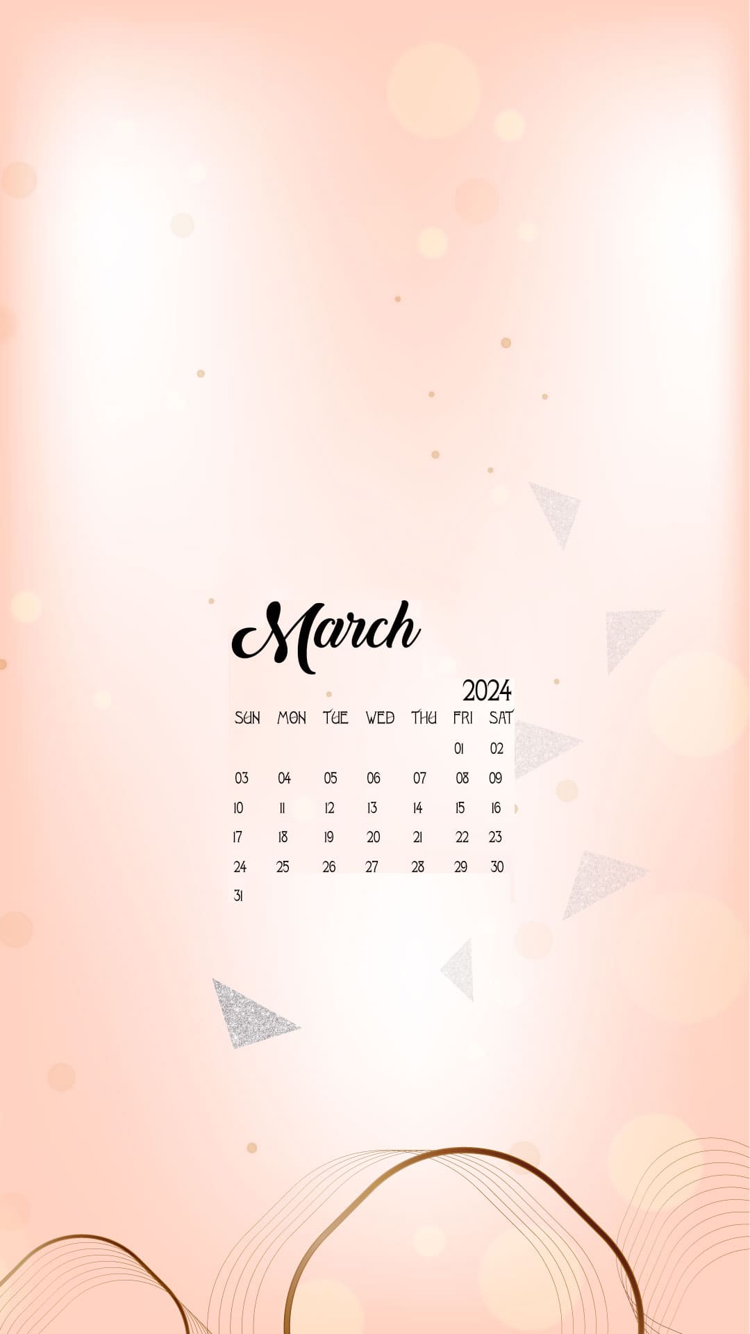 2024 March Calendar Wallpapers