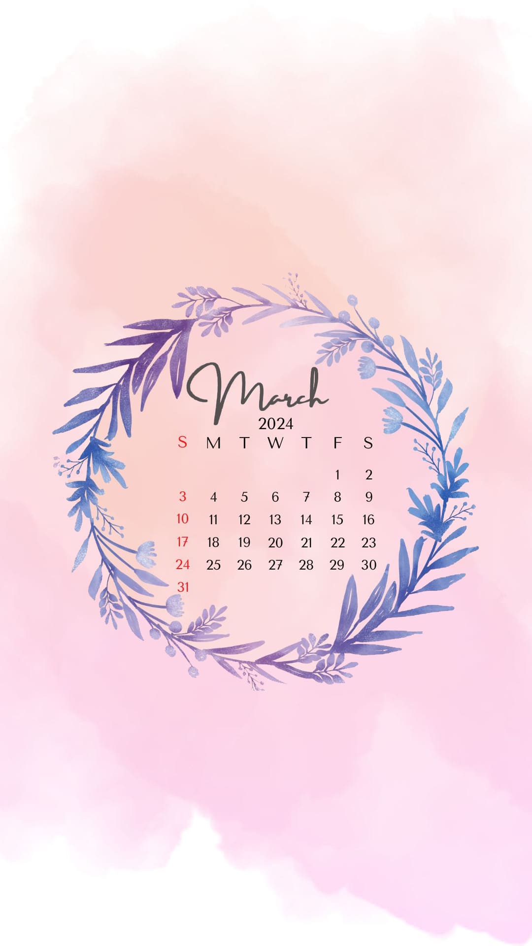 March 2024 Calendar Wallpapers