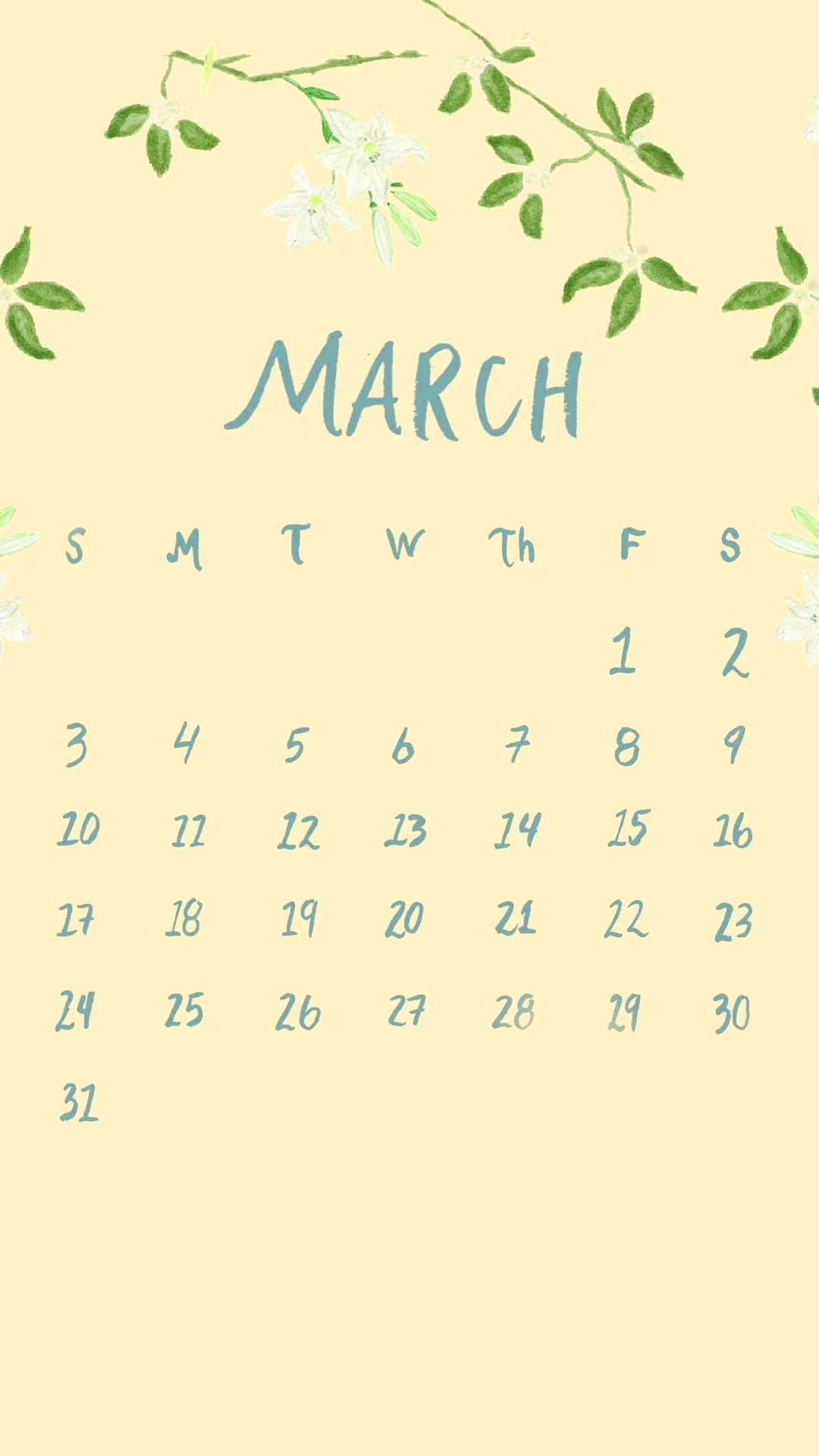 March 2024 Calendar Wallpapers