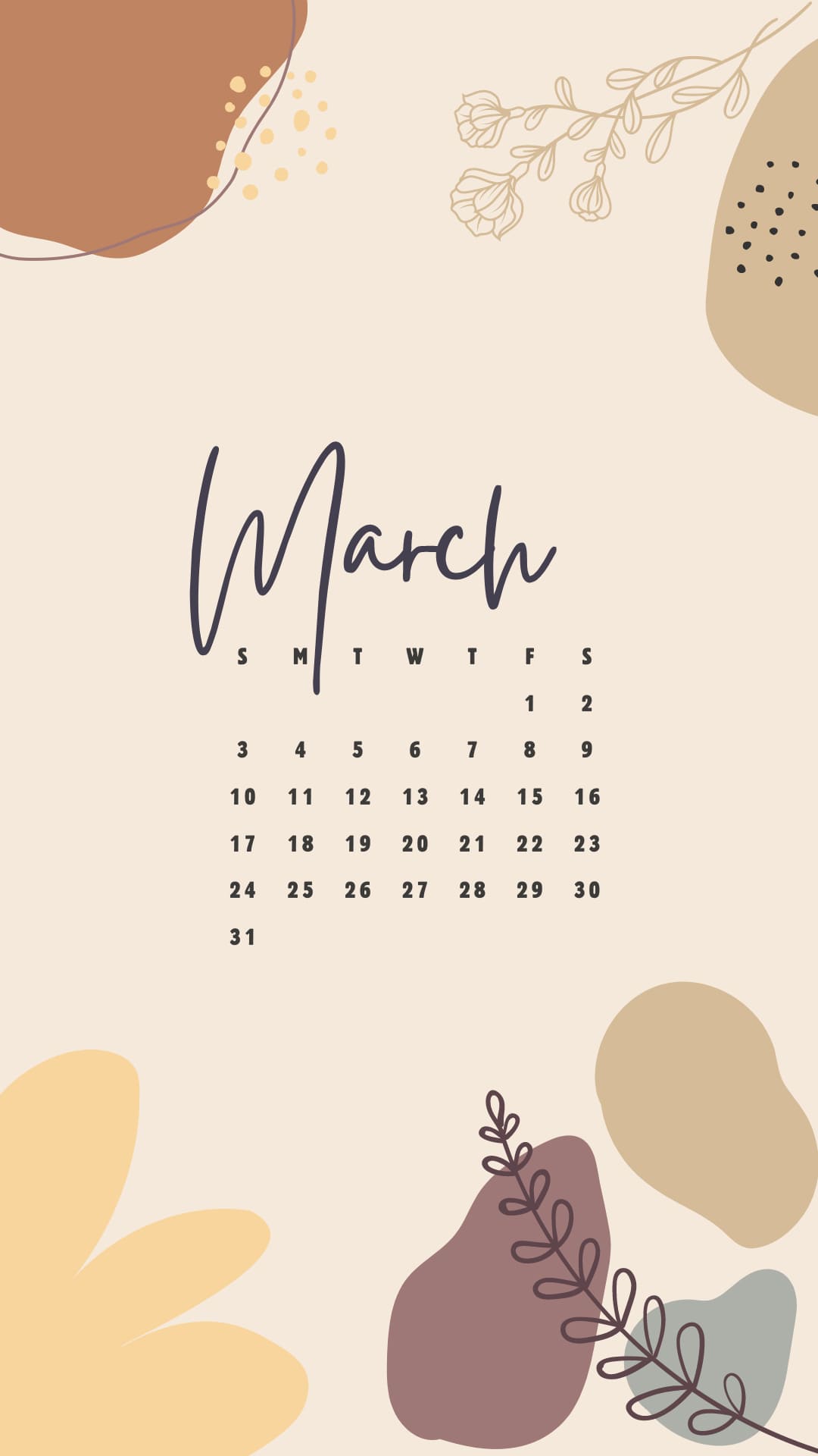 March 2024 Calendar Wallpapers