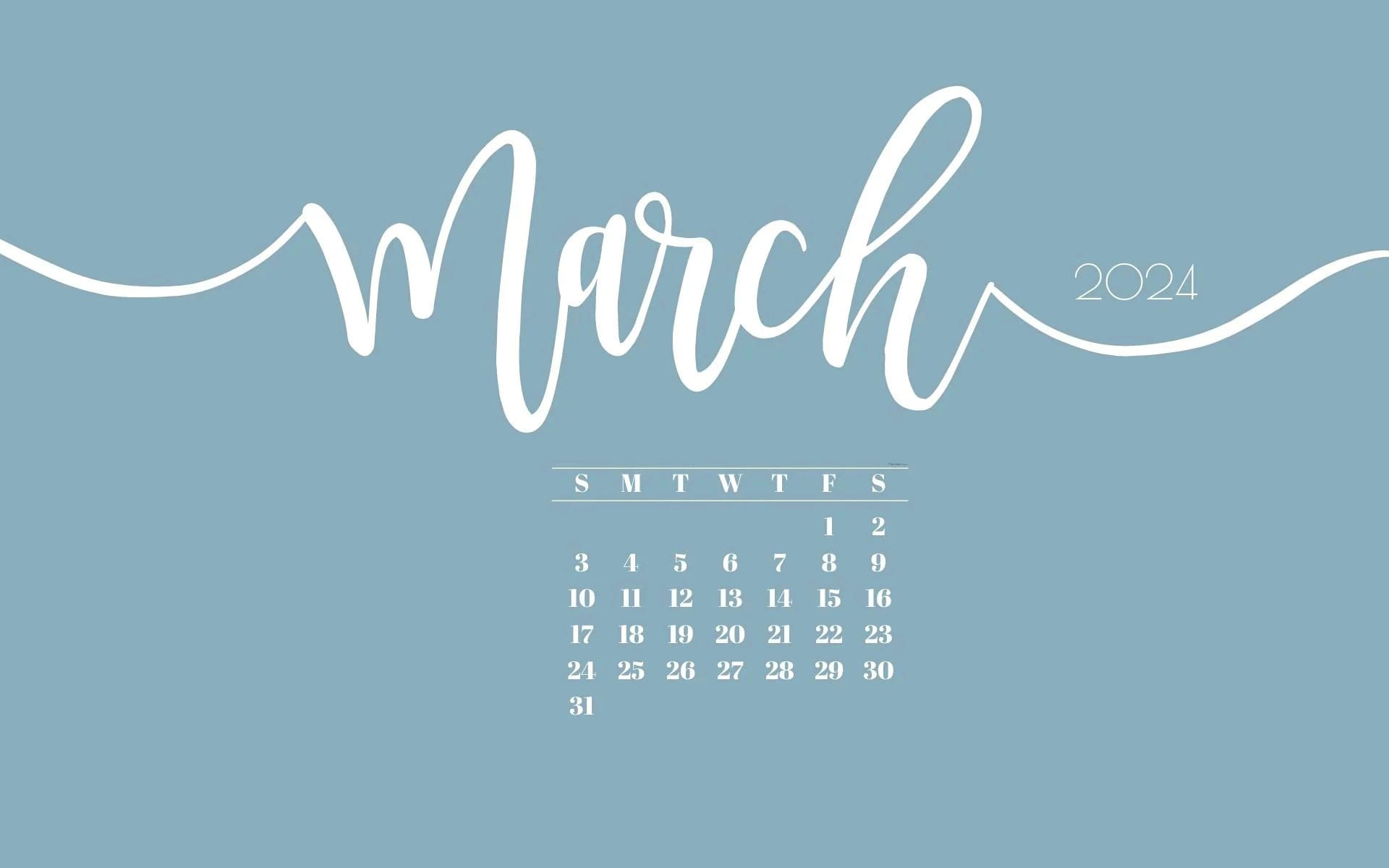 March 2024 Calendar Wallpapers