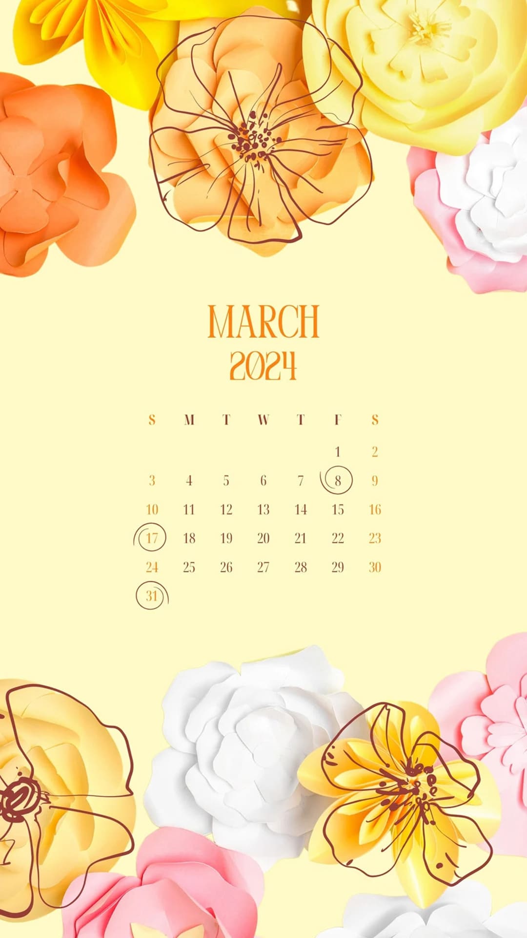 March 2024 Calendar Wallpapers