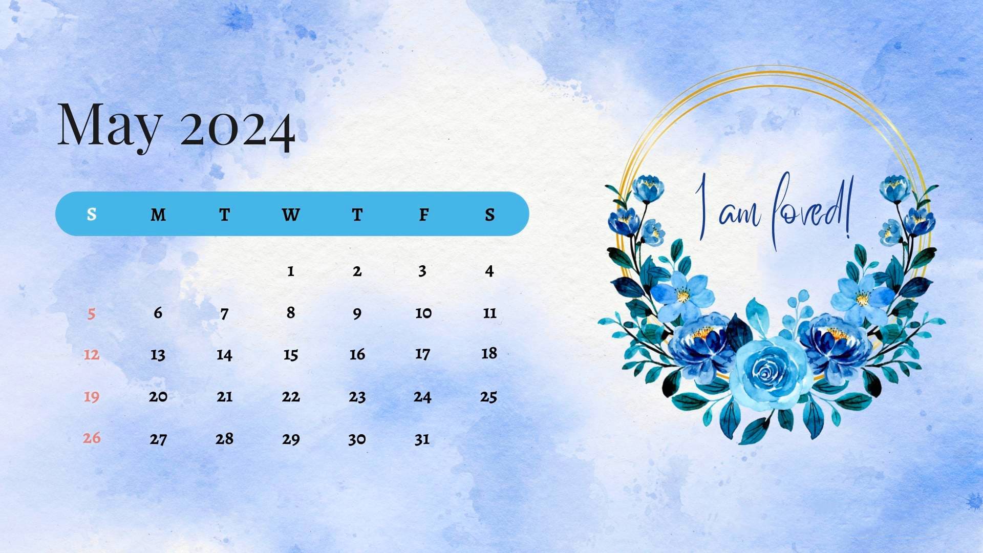 May Calendar 2024 Wallpapers