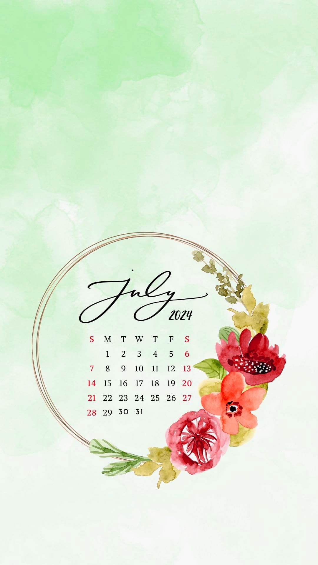 July 2024 Calendar Wallpapers