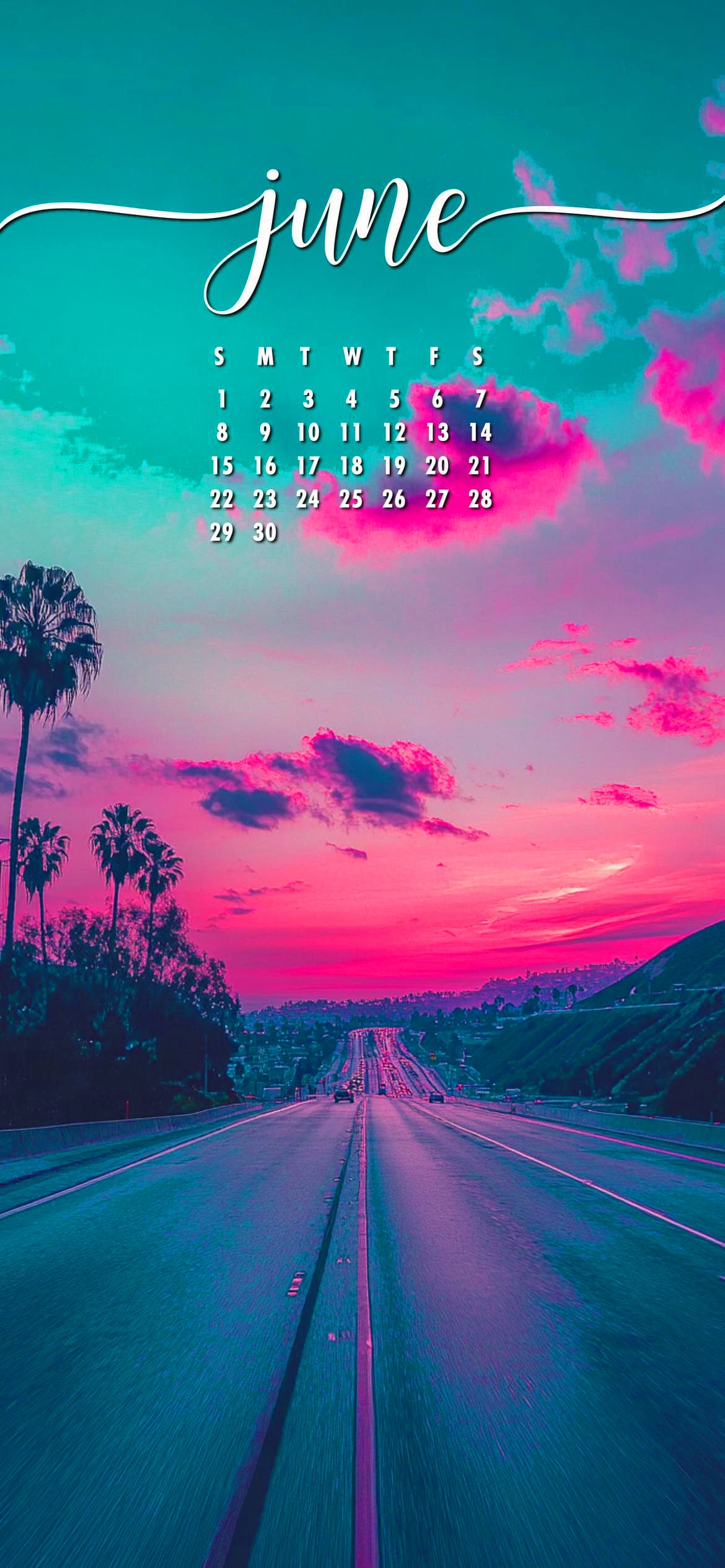 June Calendar 2025 Wallpaper