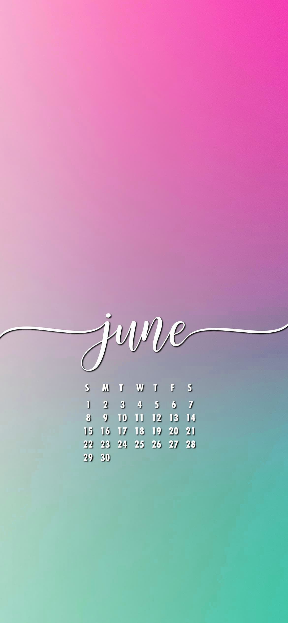 June Calendar 2025 Wallpaper